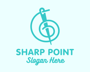 Teal Thread Needle logo design