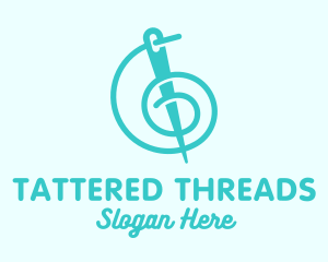 Teal Thread Needle logo design