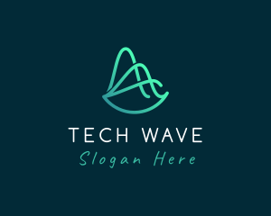 Tech Startup Wave logo design