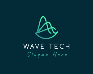 Tech Startup Wave logo design