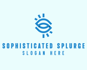 Optical Eye Letter S logo design