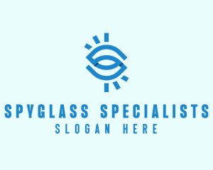 Optical Eye Letter S logo design