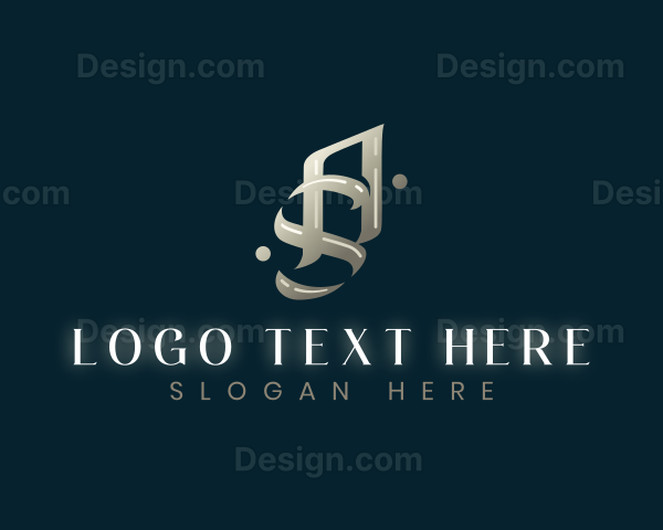 Elegant Sophisticated Glossy Letter AS Logo