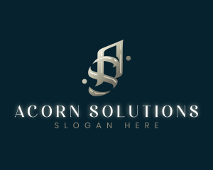 Elegant Sophisticated Glossy Letter AS logo design