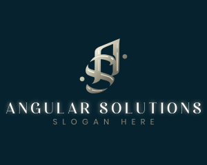 Elegant Sophisticated Glossy Letter AS logo design