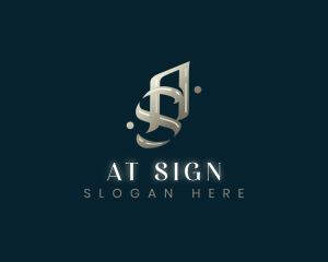 Elegant Sophisticated Glossy Letter AS logo design