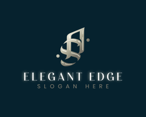 Elegant Sophisticated Glossy Letter AS logo
