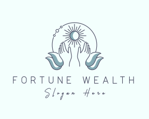 Natural Massage Hands logo design