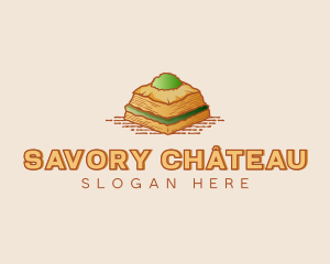 Baklava Pastry Dessert logo design