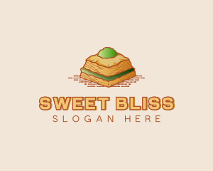 Baklava Pastry Dessert logo design