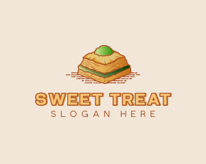 Baklava Pastry Dessert logo design