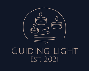 Tealight Candle Spa  logo design