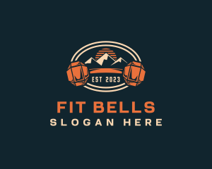 Mountain Dumbbell Gym logo design