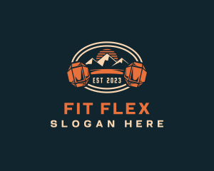 Mountain Dumbbell Gym logo design