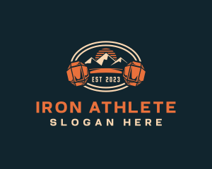 Mountain Dumbbell Gym logo design