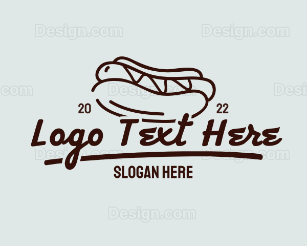 Hot Dog Sandwich Meal Logo