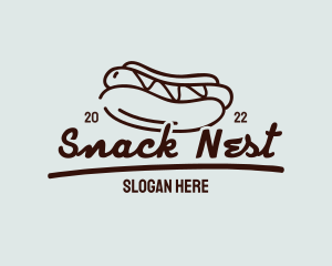 Hot Dog Sandwich Meal logo design