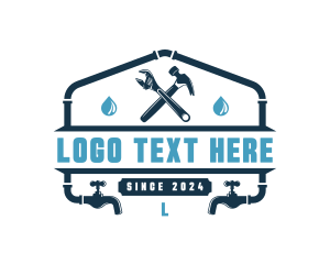 Hammer Wrench Plumber Logo