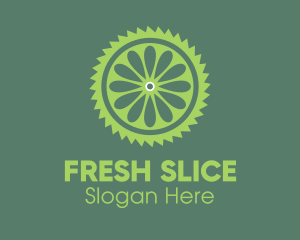 Lime Slice Saw logo design