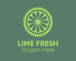 Lime Slice Saw logo design