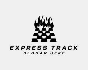 Fire Race Track logo design