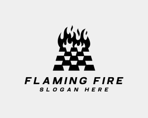 Fire Race Track logo design