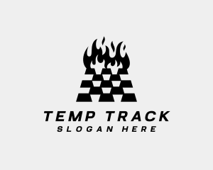 Fire Race Track logo design