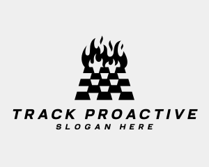 Fire Race Track logo design