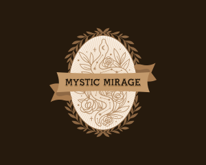 Mystical Floral Serpent logo design