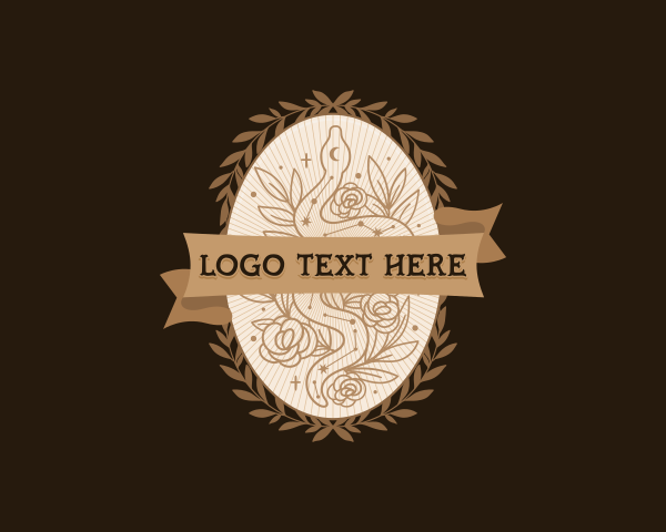 Mystical Floral Serpent logo