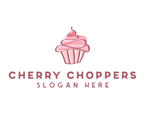 Sweet Watercolor Cupcake  logo design