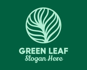 Green Plant Palm Leaf logo design