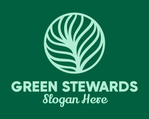 Green Plant Palm Leaf logo design