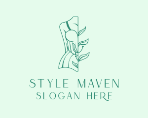 Natural Feminine Dress logo design