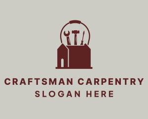 Carpentry Handyman Toolbox logo design