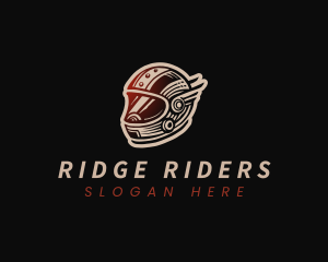 Motorcycle Helmet Wings logo design