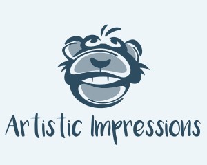 Monkey Chimp Face  logo design