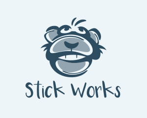 Monkey Chimp Face  logo design