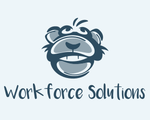 Monkey Chimp Face  logo design