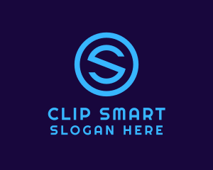 Blue Letter S Badge logo design