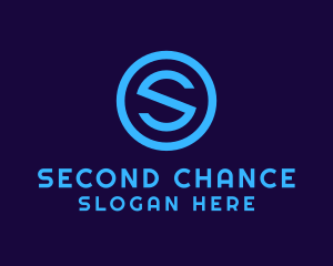 Blue Letter S Badge logo design