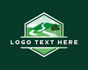 Slope - Mountain Valley Trekking logo design