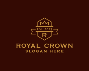 Royal Medieval Crown Badge logo design