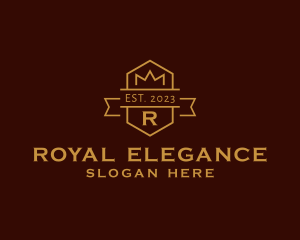 Royal Medieval Crown Badge logo design