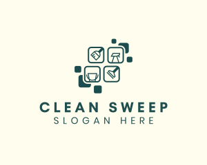 Cleaning Housekeeping Sanitation logo design