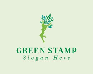 Green Woman Tree logo design