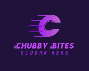 Purple Gradient Letter C logo design