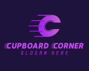 Purple Gradient Letter C logo design