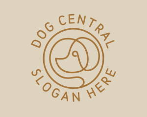 Golden Puppy Dog logo design