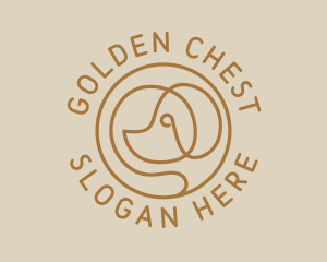 Golden Puppy Dog logo design